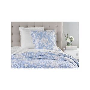 CHARTER CLUB DAMASK COLLECTION Light Blue Printed 210 Thread Count 26 X 26 Sham